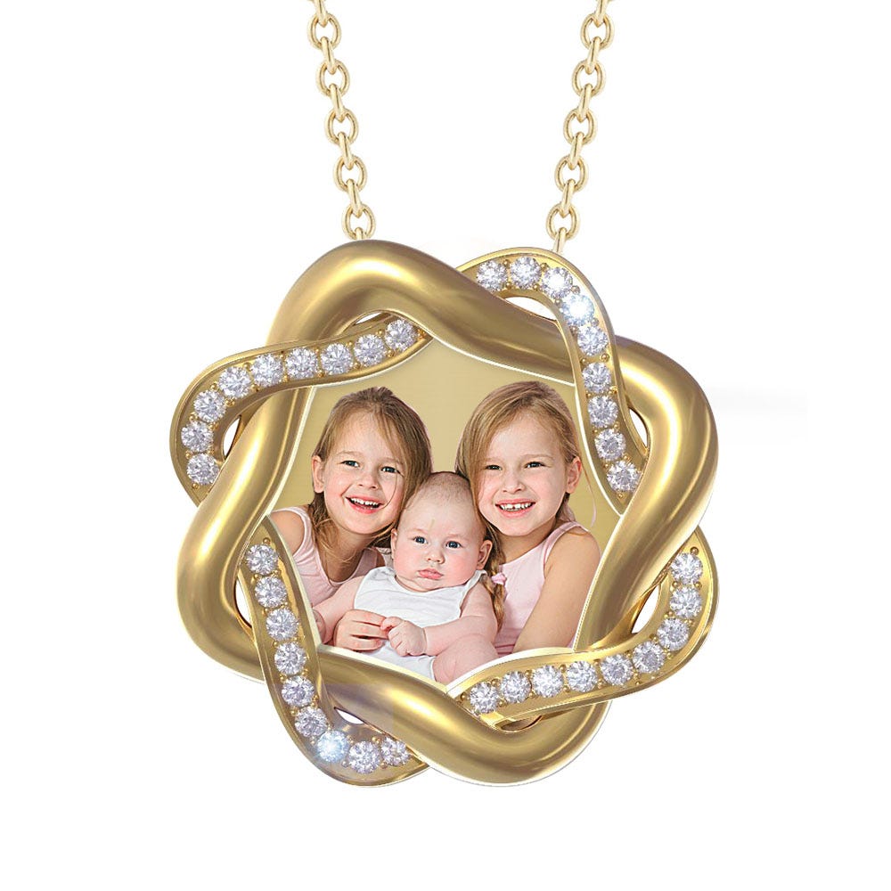 Braided Vine Photo Pendant