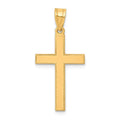 14K Gold Polished Cross Pendant
