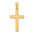 14K Gold Polished Cross Pendant