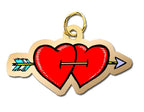 Double Heart and Arrow Charm