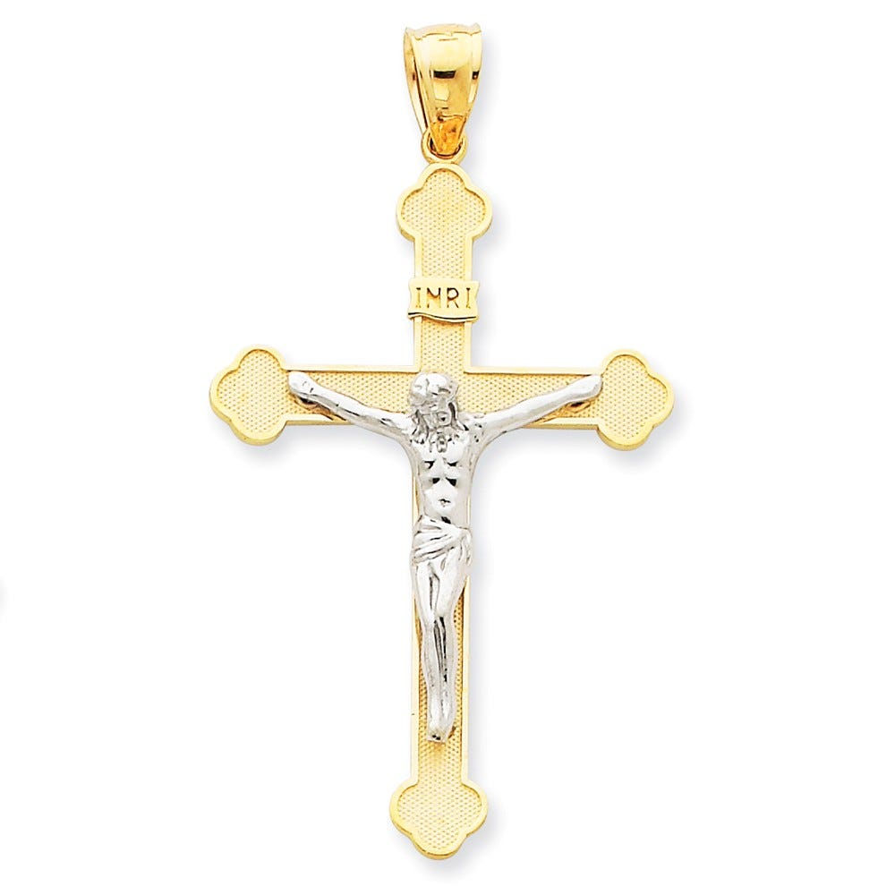 Two Tone Inri Crucifix Pendant