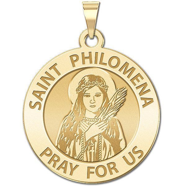 Saint Philomena Round Religious Medal