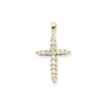 14K White Gold Vs Diamond Cross