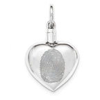 Sterling Silver Custom Fingerprint Heart Cremation or Ash Filler