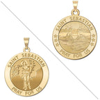 Male Swimmers - Saint Sebastian Doubledside Sports Religious Medal