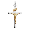 Two Tone Crucifix Pendant