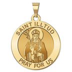 Saint Illtud Round Religious Medal