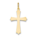 14K Polished Cross Pendant
