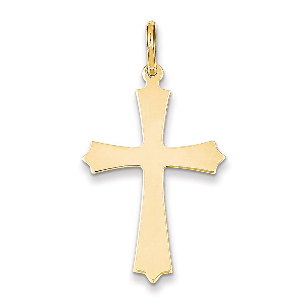 14K Polished Cross Pendant