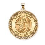 Saint Luke Round Rope Border Religious Medal
