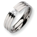 Titanium Approx. 0.24 Inch 0.25Ct. Diamond Wedding Band