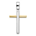 Leslie's 14K Two-Tone Polished Cross Pendant