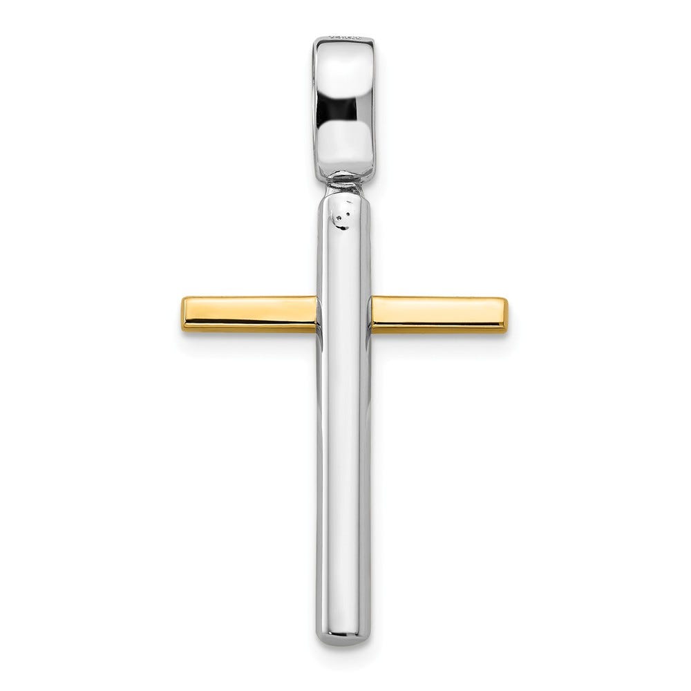 Leslie's 14K Two-Tone Polished Cross Pendant