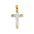 Rhodium Plated Cross Pendant