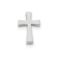 14K White Gold Polished Cross Chain Slide
