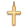 14K Yellow Gold Polished Latin Cross Pendant