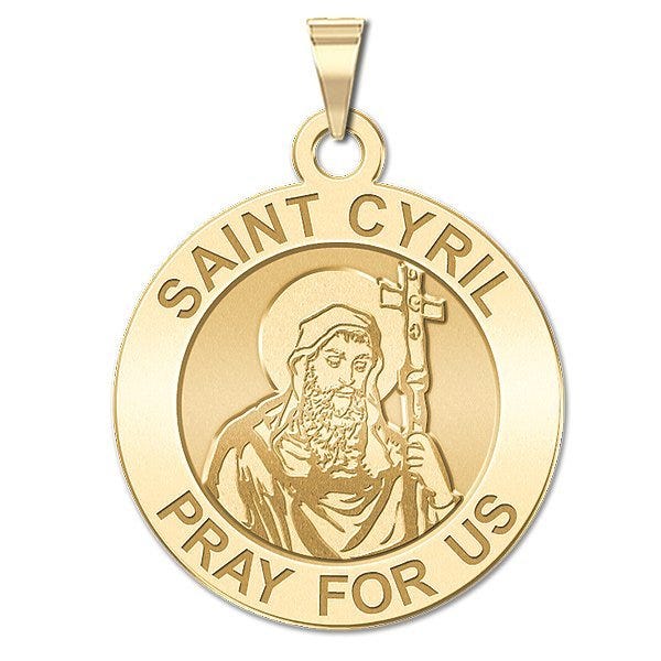 Saint Cyril of Alexandria Round Religious Medal