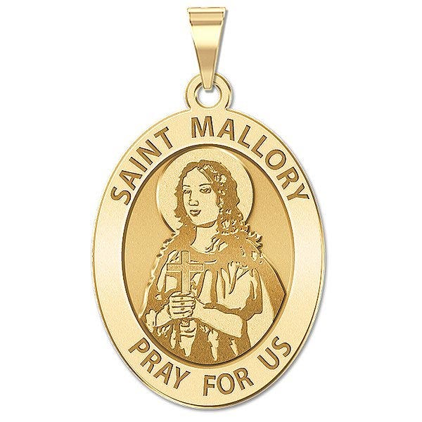 Saint Mallory Oval Religious Medal