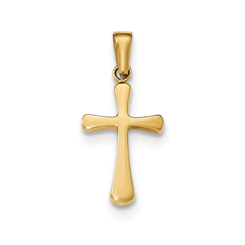 14K Polished Cross Pendant