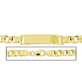 Solid 14K Yellow Gold Men's Curb Link Medical ID Bracelet