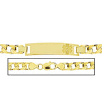 Solid 14K Yellow Gold Men's Curb Link Medical ID Bracelet