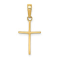 14K Polished Cross Pendant
