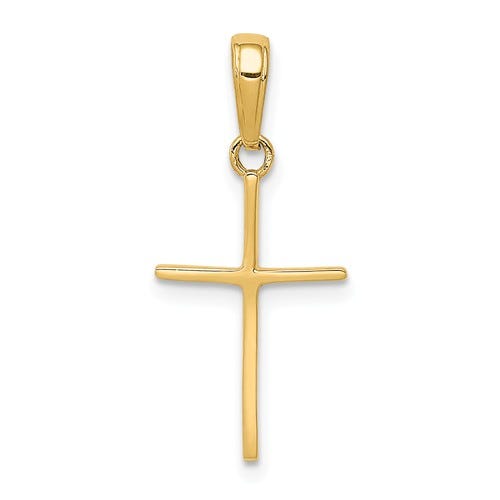 14K Polished Cross Pendant