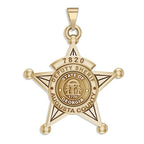 Personalized 5-Point Star Georgia Sheriff Badge with Your Dept., Rank and Number