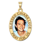 Blessed Chiara Luce Oval Religious Medal Color