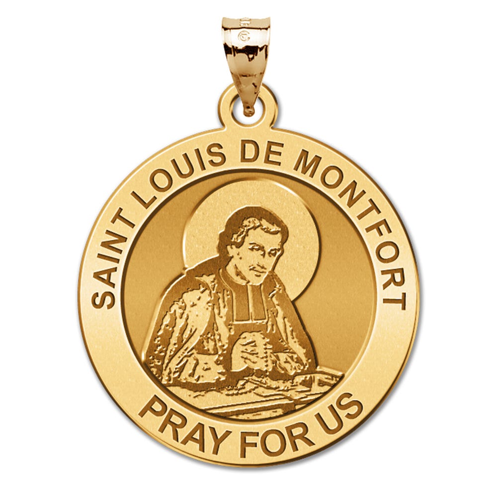 Saint Louis De Montfort Round Religious Medal