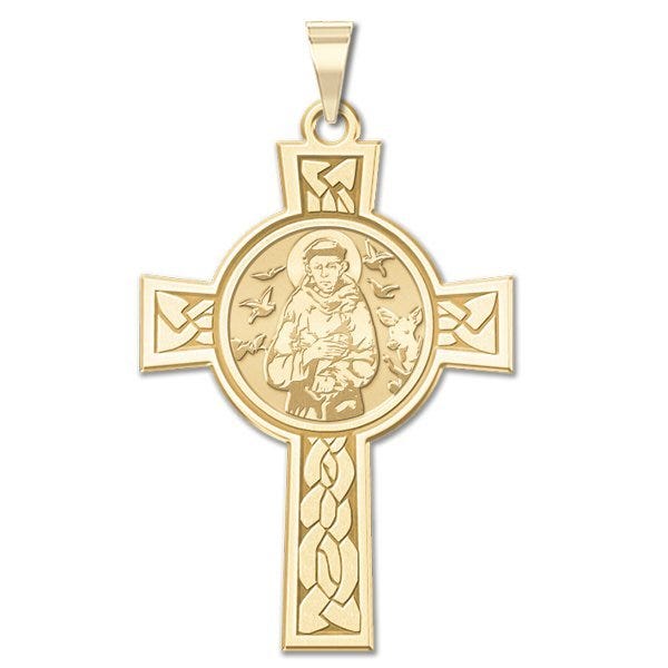 Saint Francis Of Assisi Cross Religious Medal