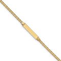 Custom Engraved 14K Gold Children's Anchor Link ID Bracelet