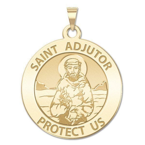 Saint Adjutor Round Religious Medal