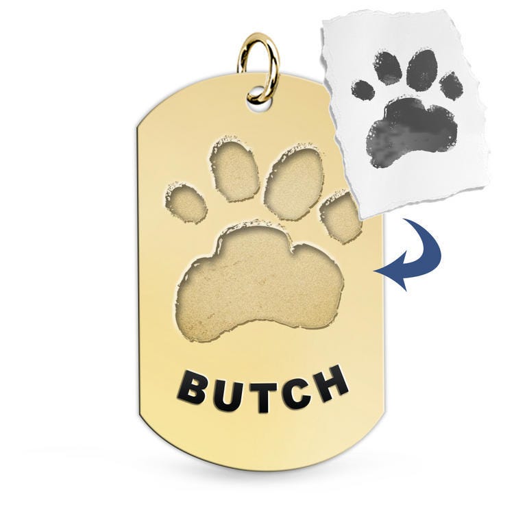 Personalized Paw Print Paw Print Medal