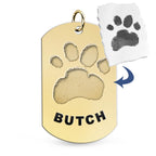 Personalized Paw Print Paw Print Medal