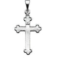 14K White Gold Cross Pendant
