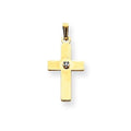 14K Gold Diamond Cross Pendant