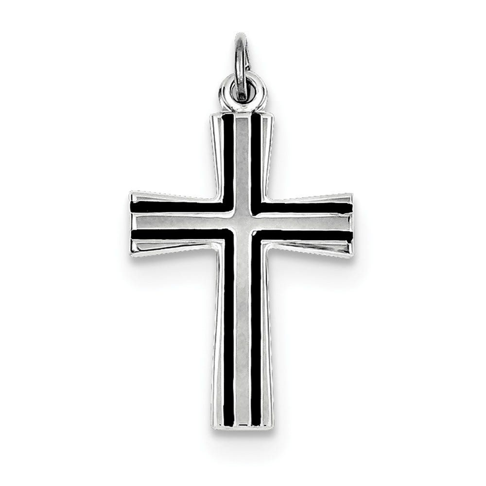 Enameled Latin Cross Charm