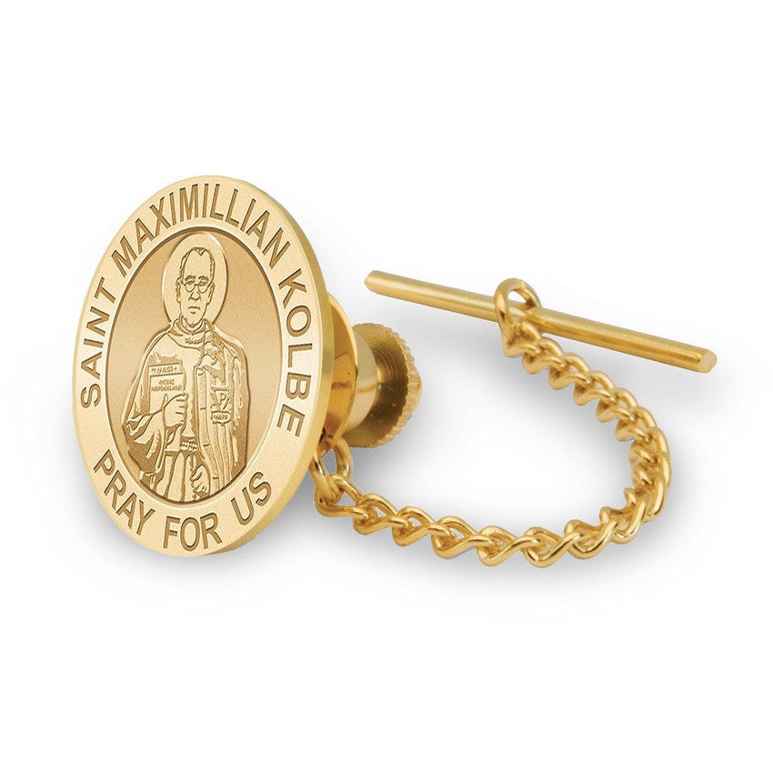 Saint Maximilian Kolbe Religious Tie Tack