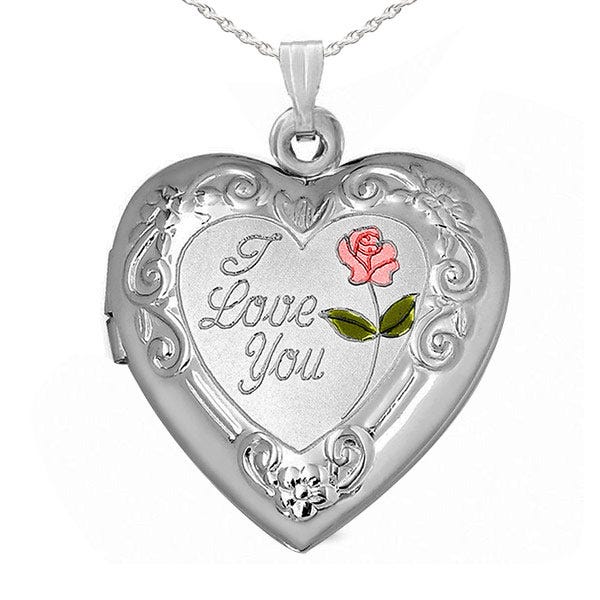 I Love You Heart Photo Locket