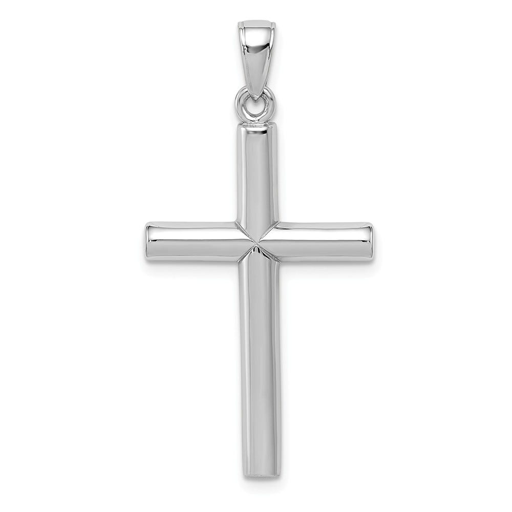 White Gold Polished Cross Pendant