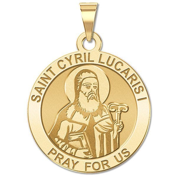 Saint Cyril Lucaris I Round Religious Medal