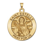 Saint Estelle Round Religious Medal