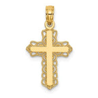 14K Budded Cross Charm