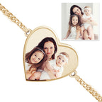 Heart Photo Curb Chain Bracelet