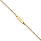 Custom Engraved 14K Gold Children's Butterfly ID Bracelet