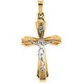 Two Tone Crucifix Pendant