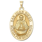 San Juan Diego Oval Religious Medal