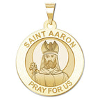 Saint Aaron Round Religious Medal