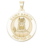 Saint Aaron Round Religious Medal